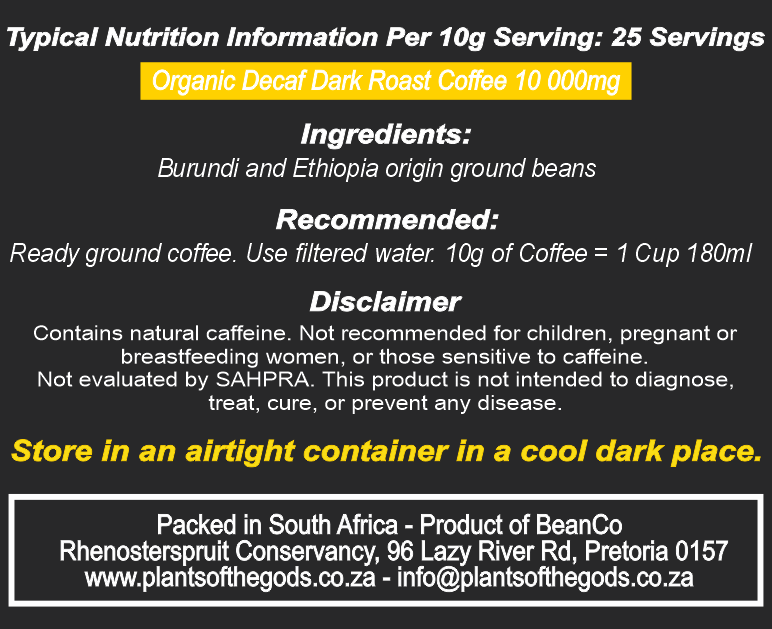 Organic Decaf Coffee - 250g - Image 2