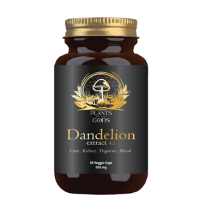 Dandelion extract 4:1 550mg 60 Caps Bottle – Natural Liver Cleanse & Detox Support