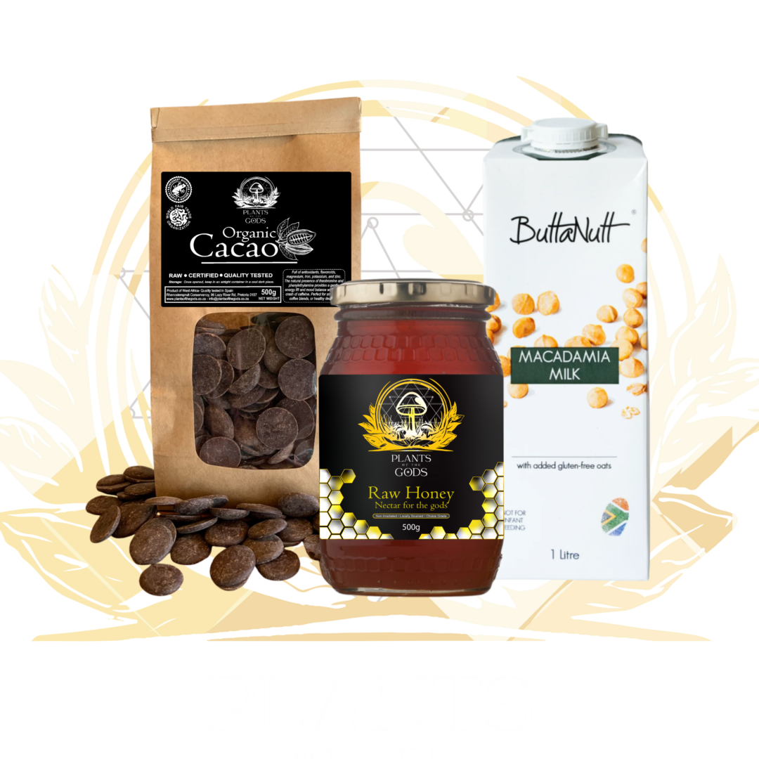 Organic Cacao, Pure Honey & Macadamia Milk Bundle – Natural Chocolate Drink Ingredients
