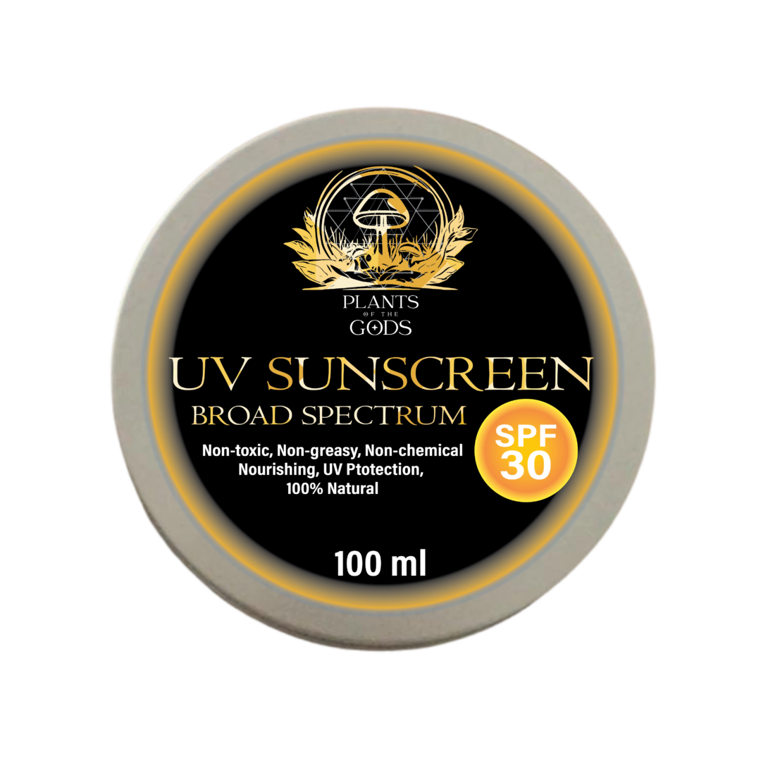 Natural UV Sunscreen 100ml Bottle – Broad Spectrum SPF Protection with Mineral Ingredients
